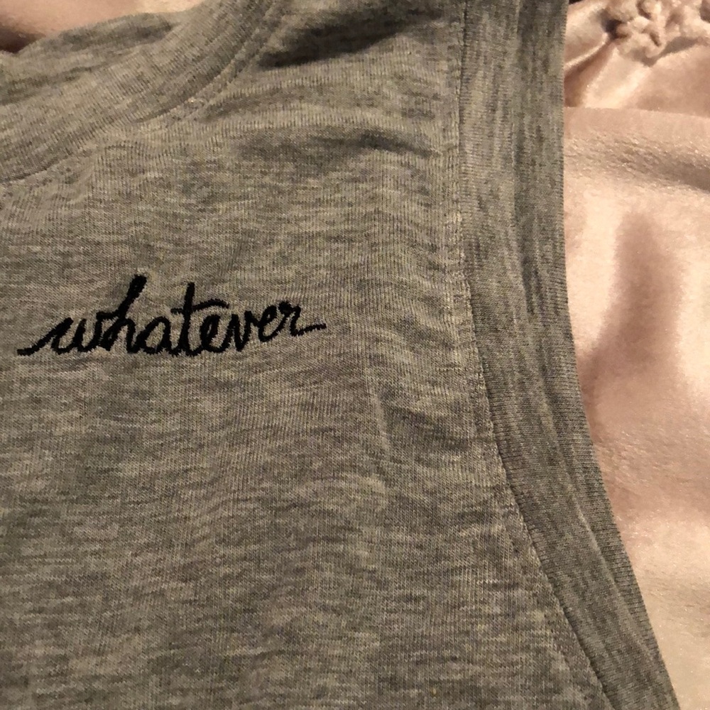 embroidered cropped tank size L